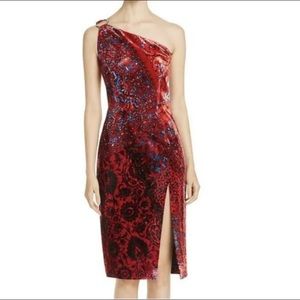 🔥 ElieTahari Carter Women’s Velvet One Shoulder Dress 🔥 Brand New with Tags!!